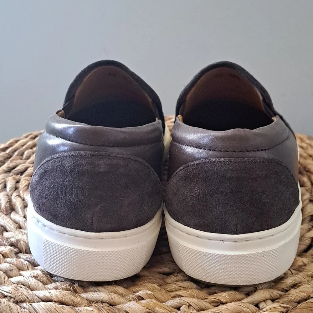 UNTUCKit Mens‎ Brown Suede/Leather Slip-On Loafer Sneakers White Soles S-10.5 UNTUCKit‎ Mens Brown Suede/Leather Slip-On Loafer Sneakers  main image 2